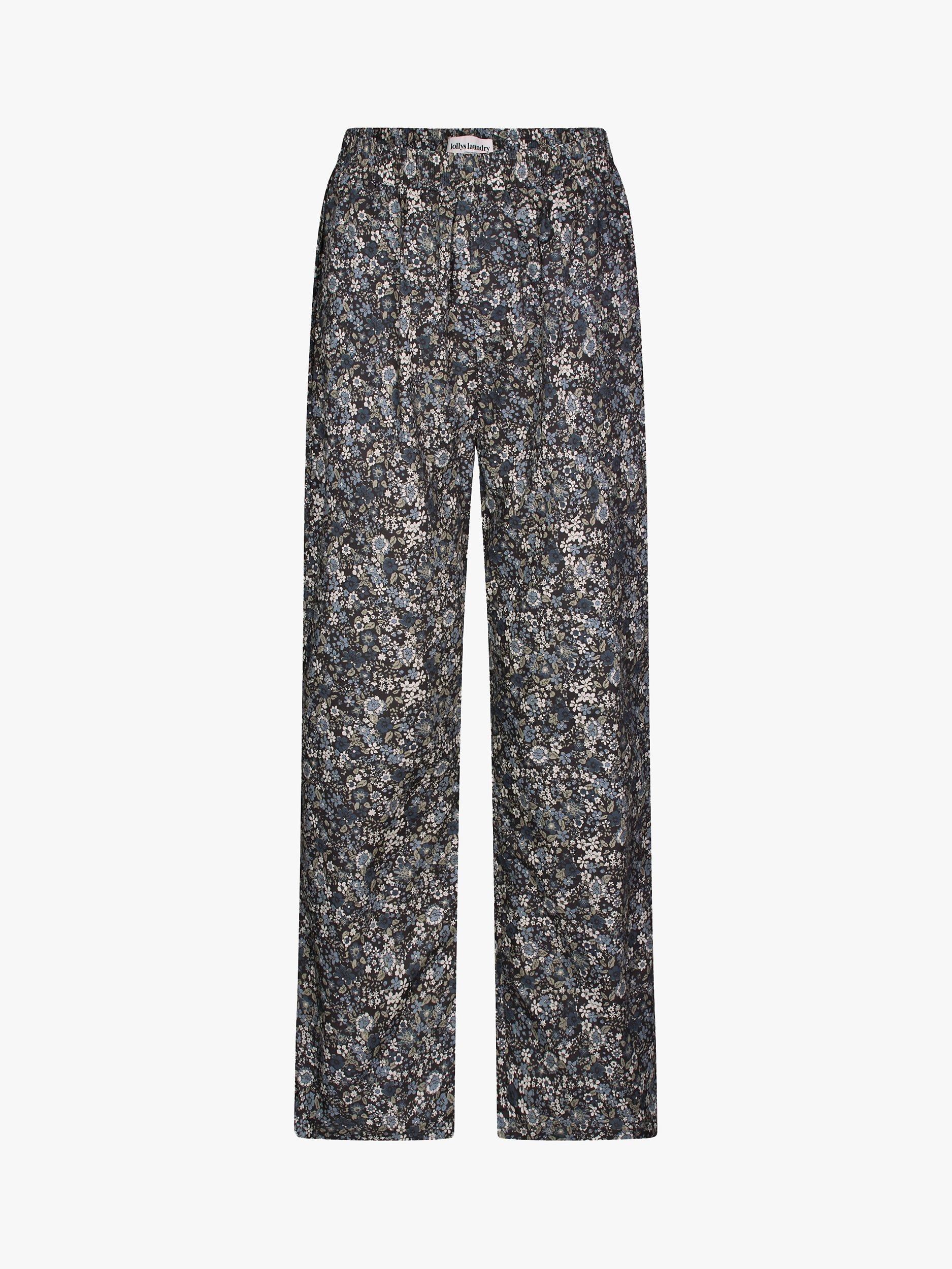 Product image 2 of 4, which shows Lollys Laundry Bill Floral Trousers, Washed Black, XXL