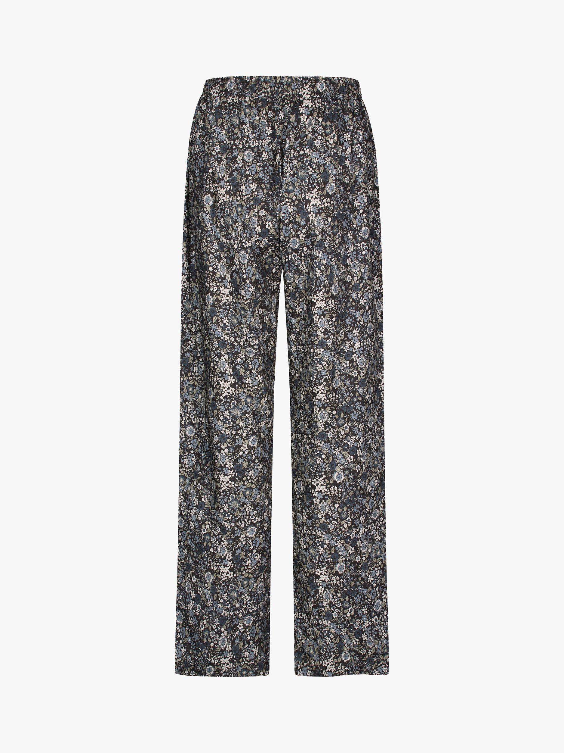 Product image 3 of 4, which shows Lollys Laundry Bill Floral Trousers, Washed Black, XXL