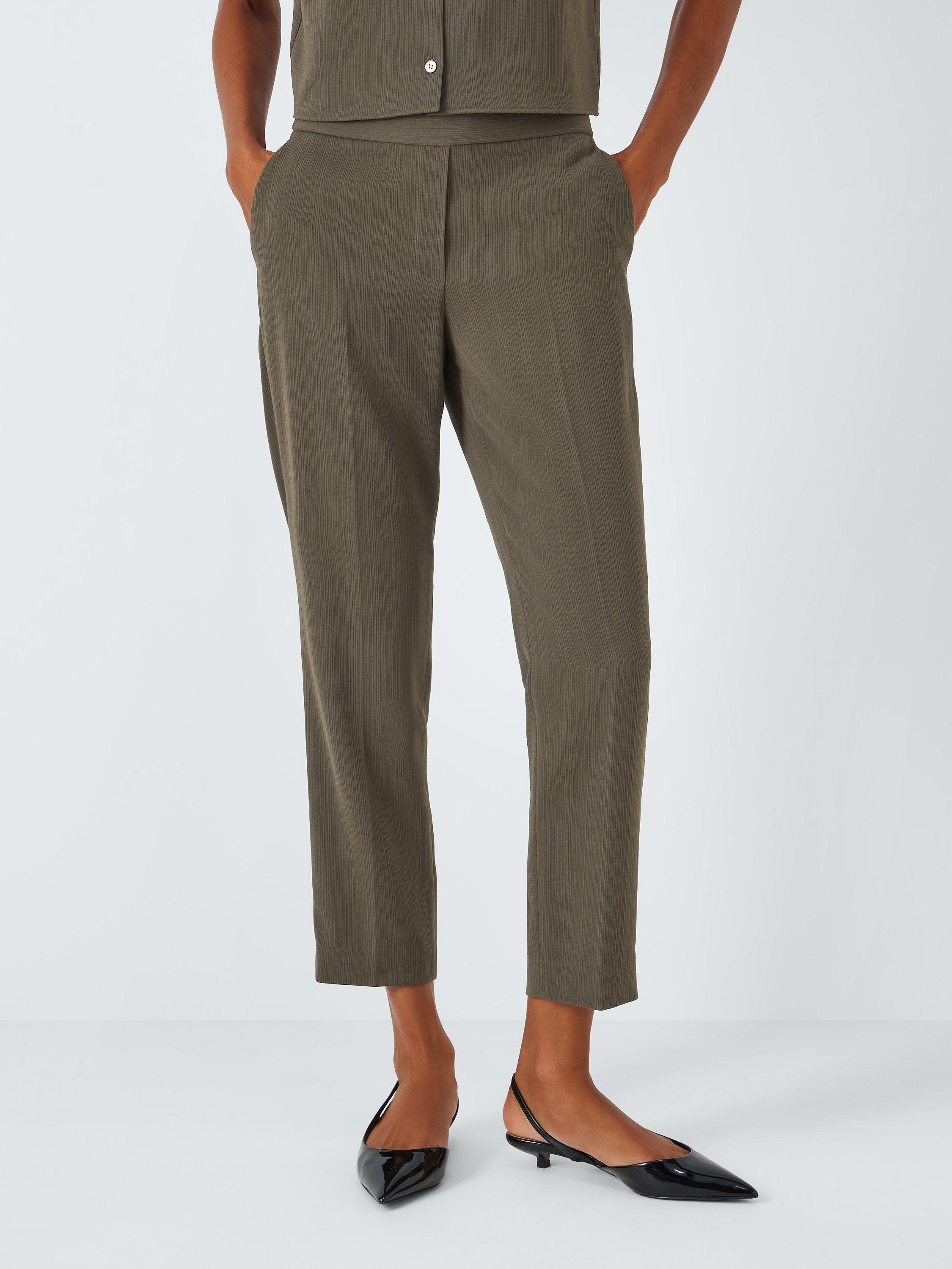 Theory Treeca Tailored Trousers, Dark Olive