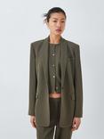 Theory Shawl Single Button Blazer, Dark Olive