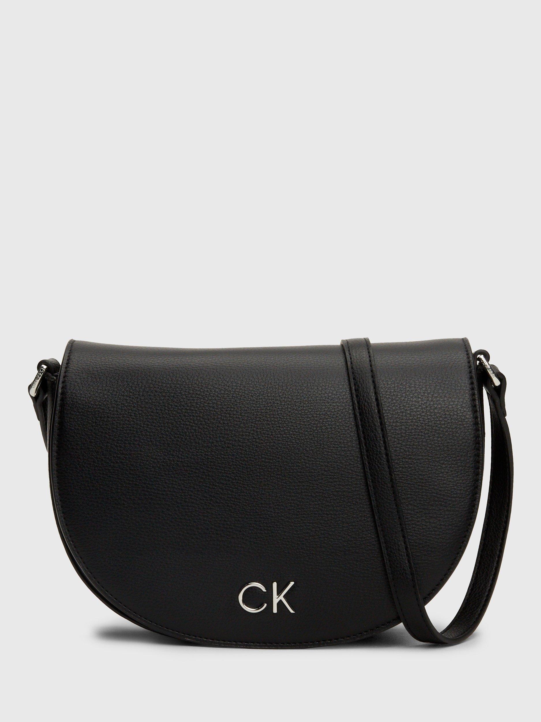 Calvin Klein Half Moon Saddle Bag, Black, One Size
