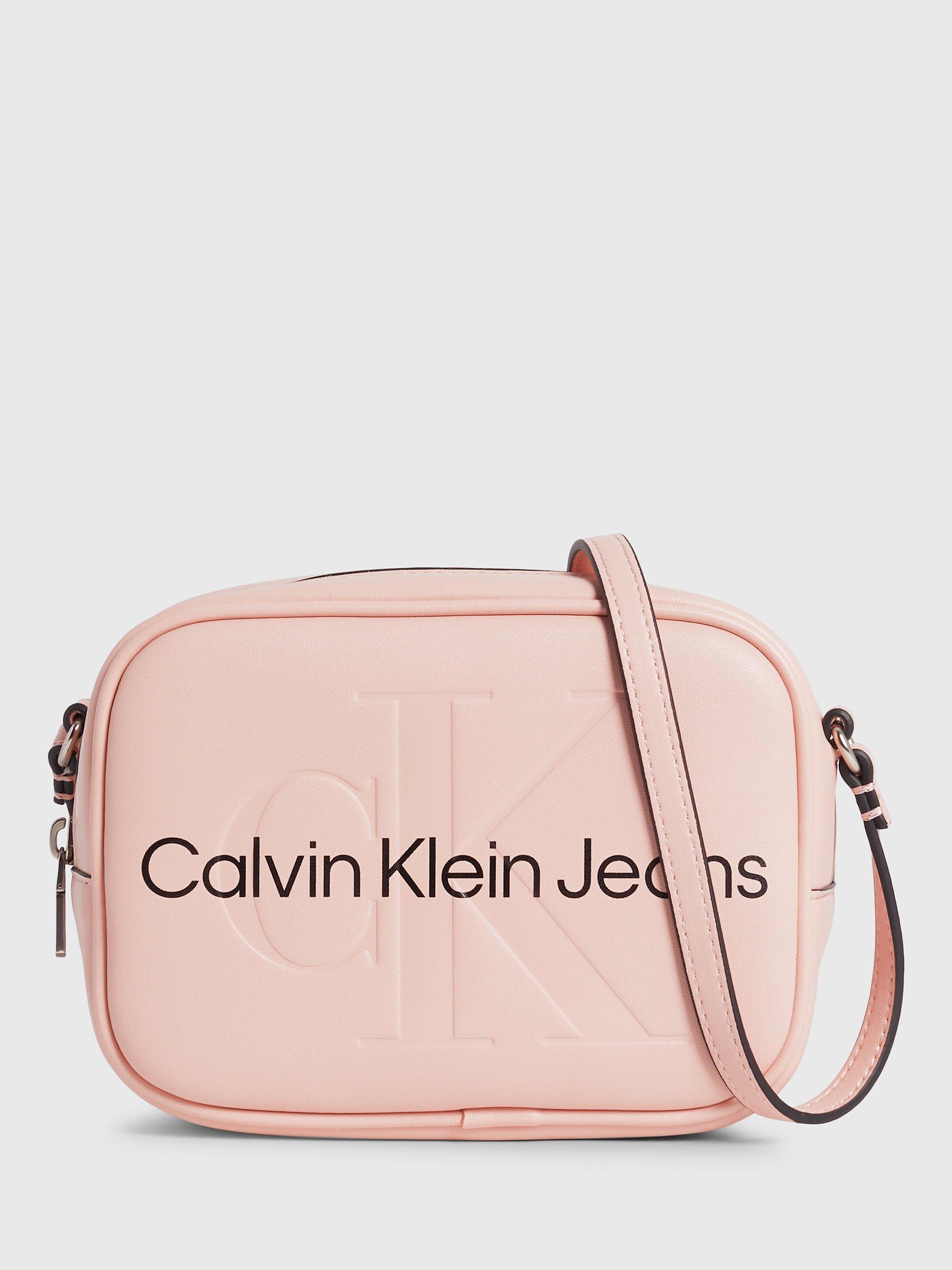 Calvin Klein Scuplted Camera Cross Body Bag, Pale Conch