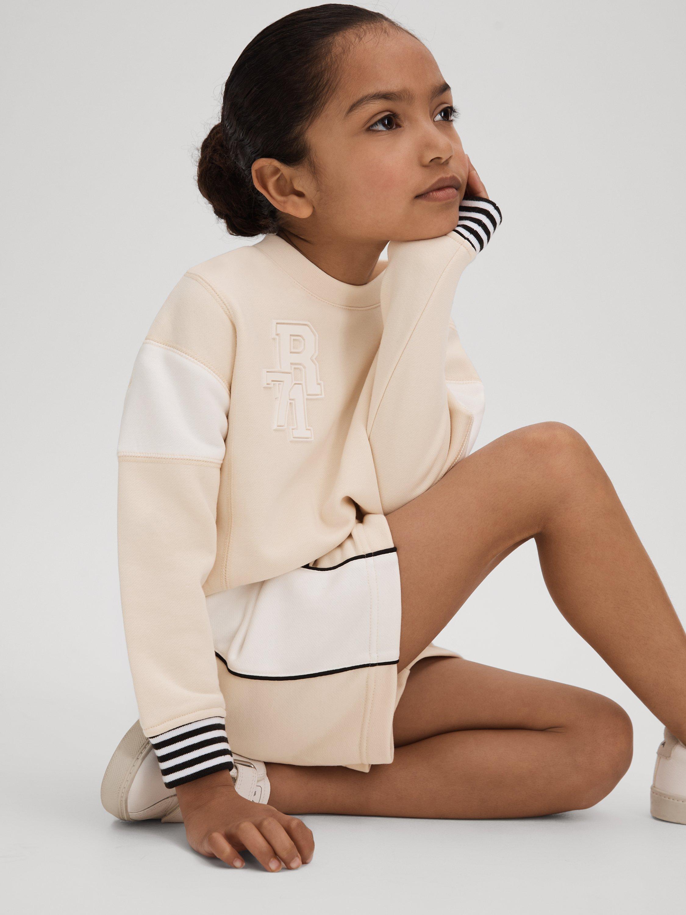 Reiss Kids' Collette Cotton Blend Jumper, Ivory