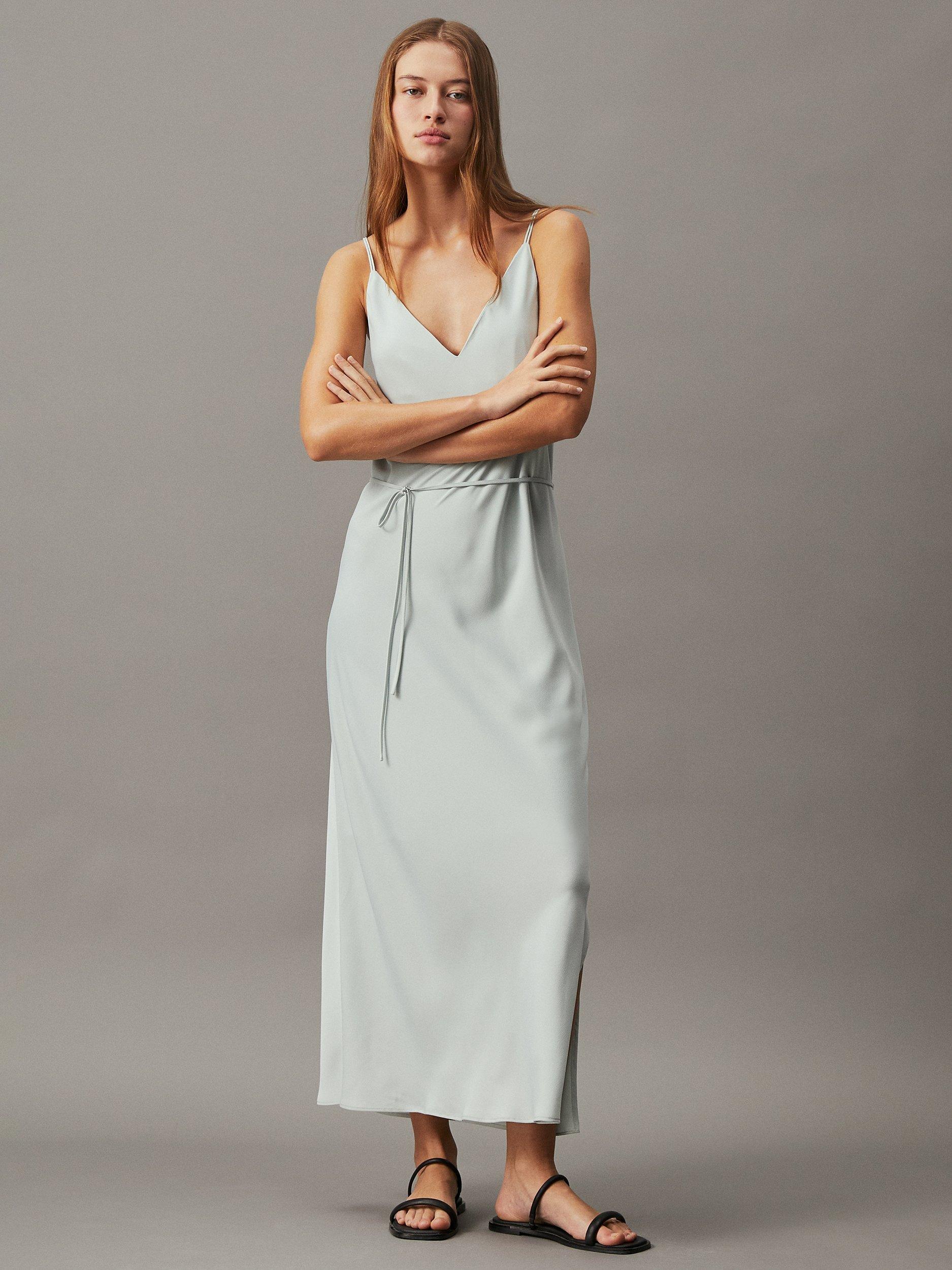 Calvin Klein Slip Midi Dress, Morning Frost