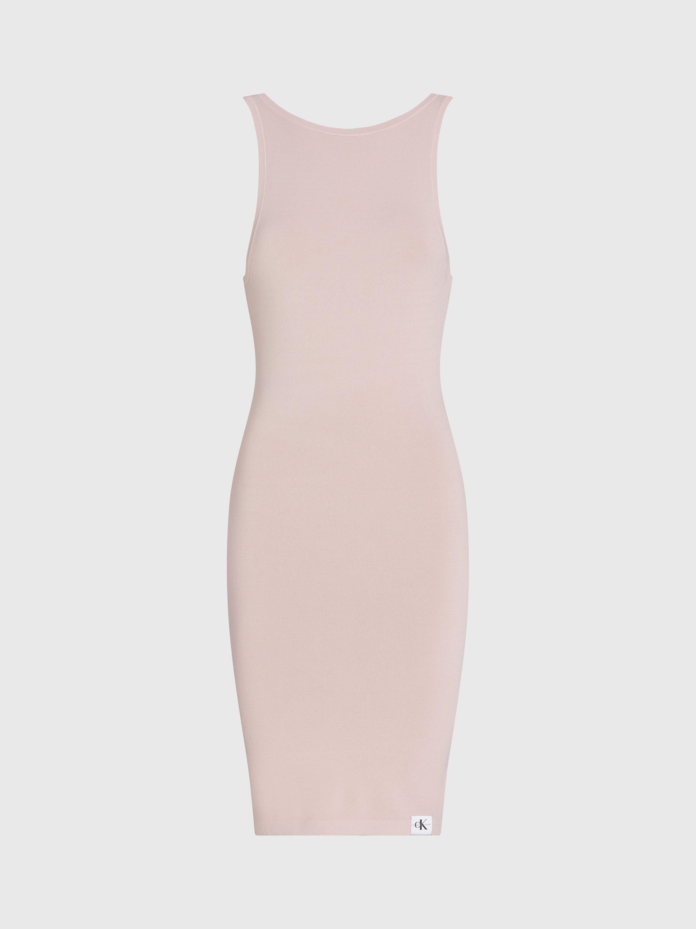 Calvin Klein Archive Knitted Mini Dress, Sepia Rose