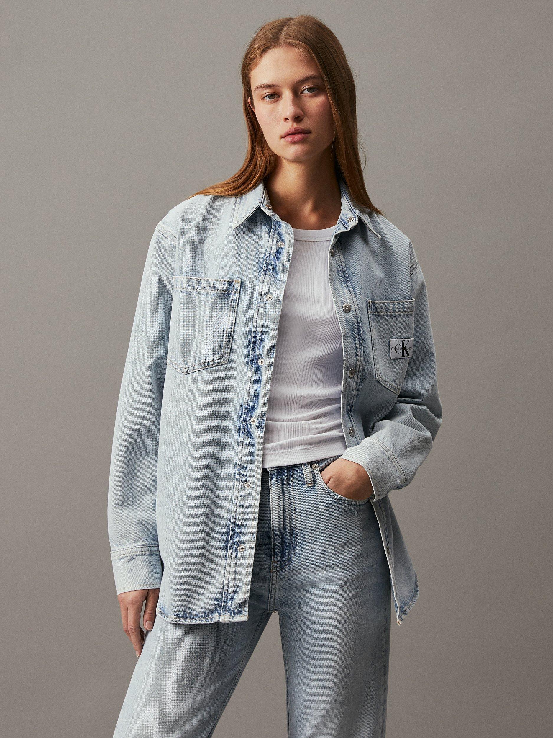 Calvin Klein Denim Dad Overshirt, Denim Light