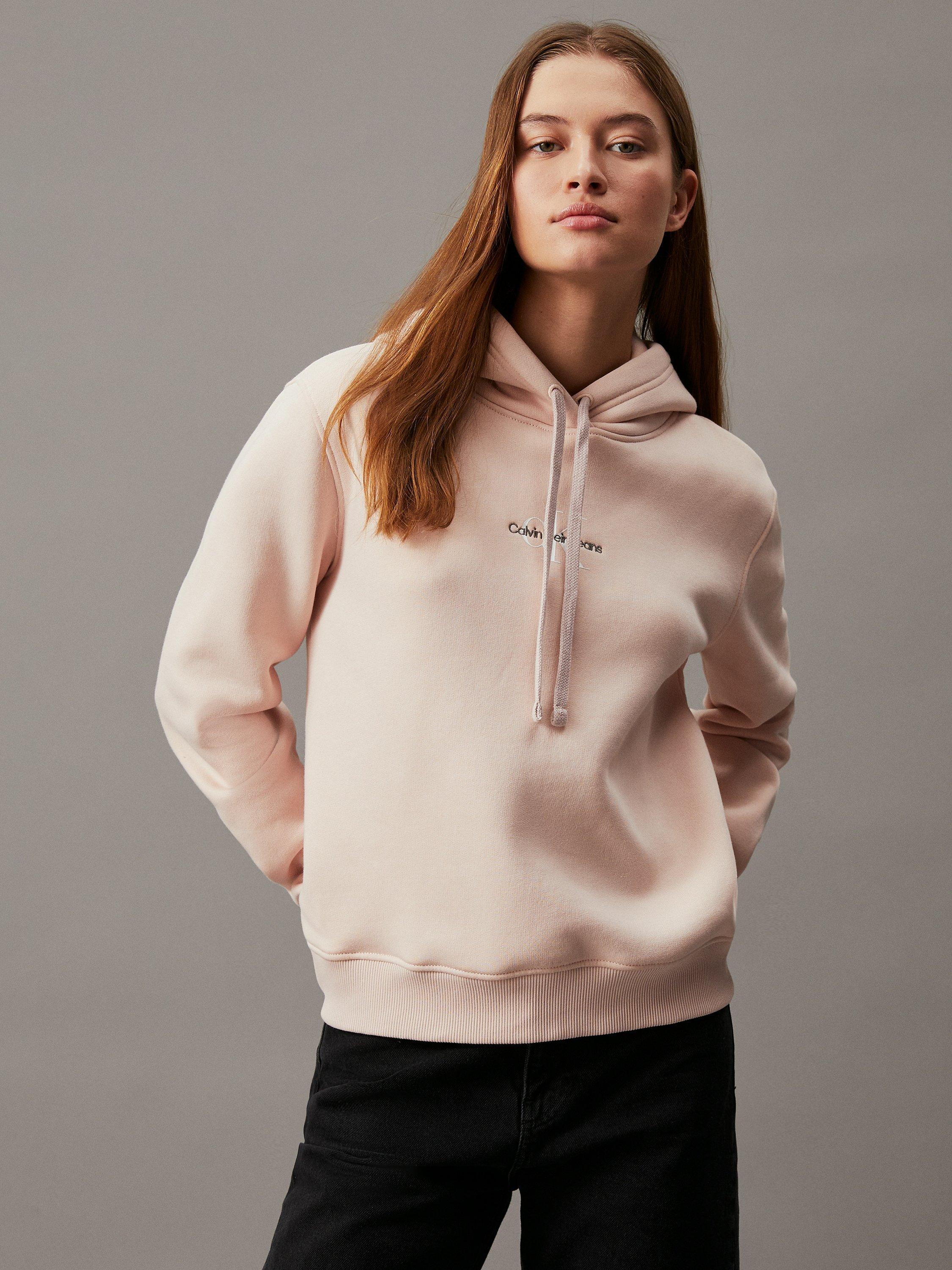 Calvin Klein Logo Hoodie, Sepia Rose