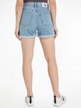 Calvin Klein Denim Mom Shorts, Mid Blue