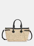 Whistles Aylin Mini Straw Tote Bag, Neutral