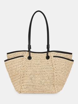 Whistles Zoelle Straw Tote Bag, Natural, Natural