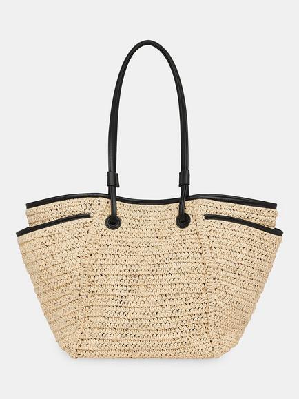 Whistles Zoelle Straw Tote Bag, Natural, Natural