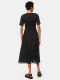 Whistles Avery Smocked Midi Dress, Black