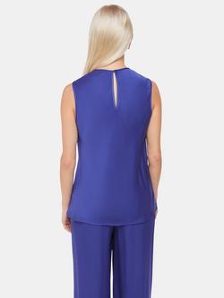 Whistles Petite Clara Longline Shell Top, Blue - view 2, Blue