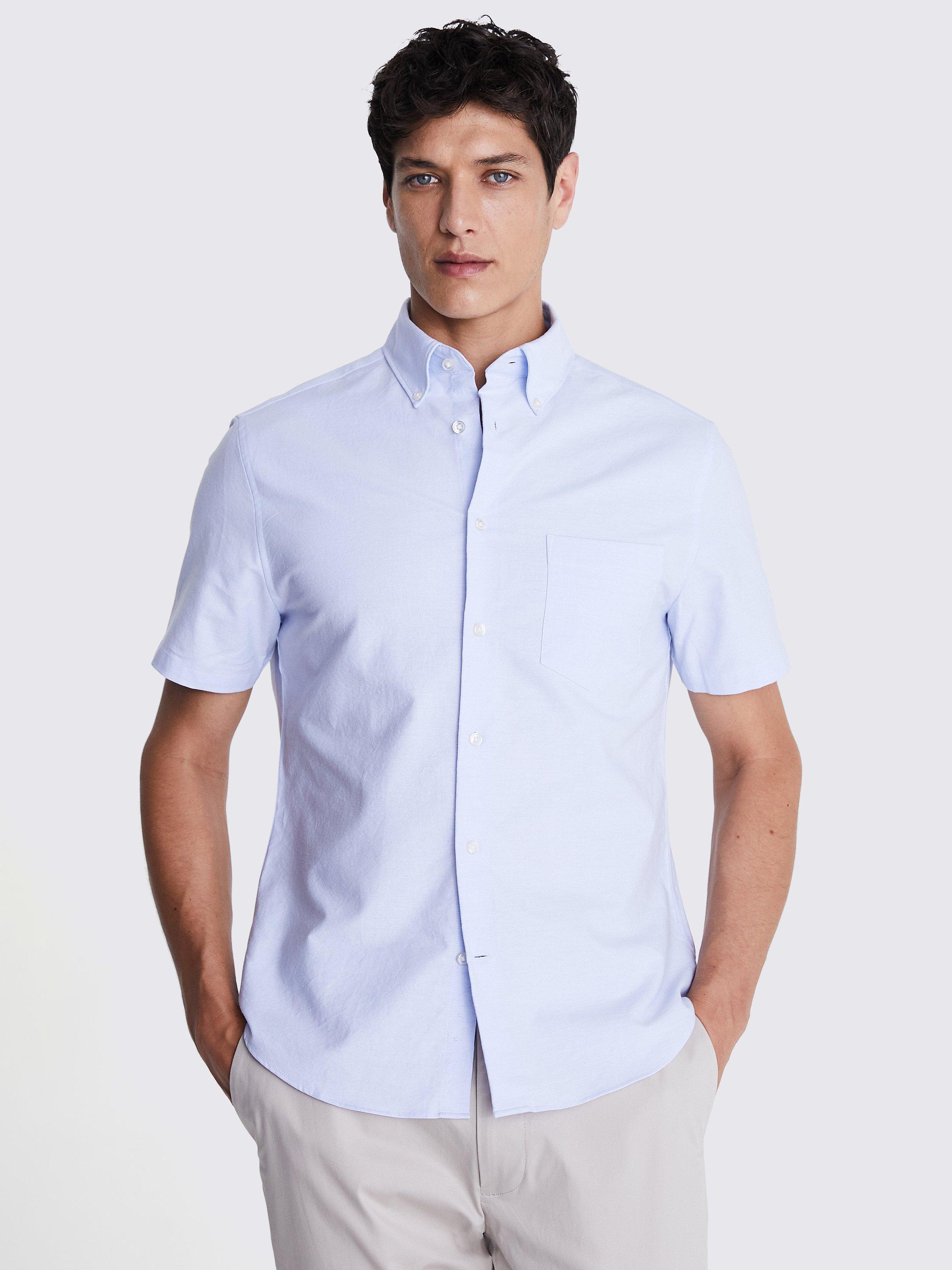 Moss Washed Oxford Shirt, Blue