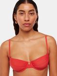 Whistles Lillie Underwired Bikini Top, Red