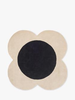 Orla Kiely Flower Spot Rug, Black, Black
