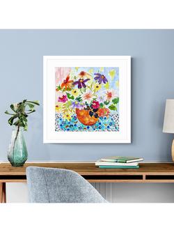 John Lewis Emma Burnett 'The Orange Vase' Framed Print & Mount, 61.5 x 61.5cm, Orange/Multi - view 2, Orange/Multi