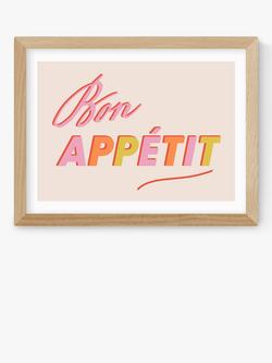 EAST END PRINTS Studio Eleni 'Bon Appetit' Framed Print, Oak Frame