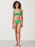 HUSH Cally Classic Rib Bikini Bottoms, Island Green