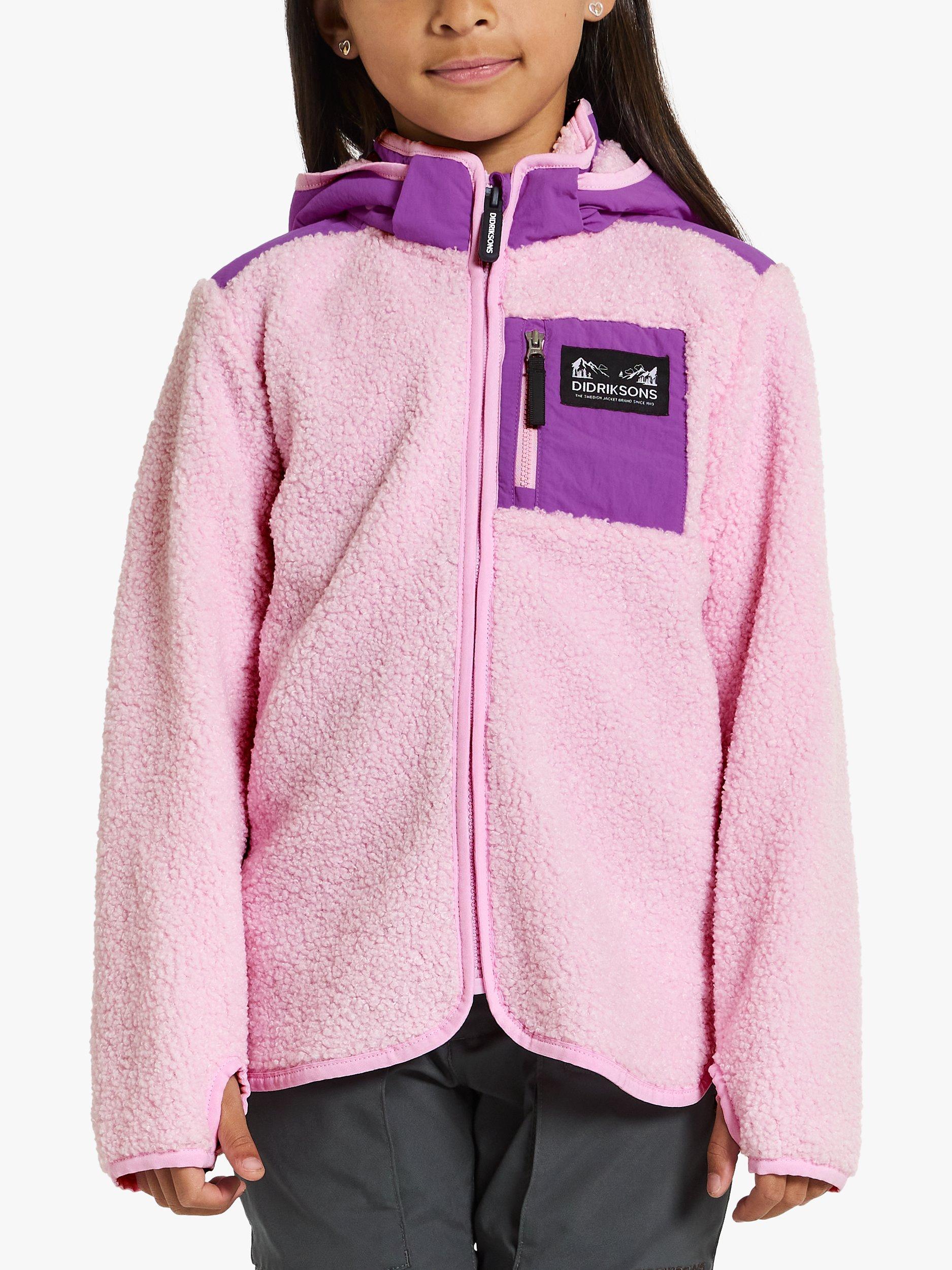 Didriksons Kids' Exa Zip Through Fleece, Orchid Pink