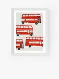 EAST END PRINTS Fox & Velvet 'London Buses' Framed Print