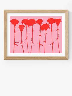 EAST END PRINTS Garima Dhawan 'Carnations III' Framed Print, Oak Frame