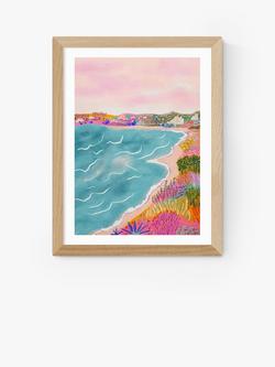 EAST END PRINTS Kartika Paramita Studio 'Seascape' Framed Print, Oak Frame