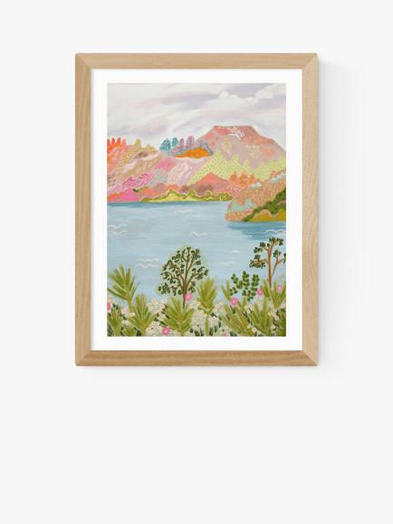 EAST END PRINTS Kartika Paramita Studio 'Sendu' Framed Print, Oak Frame