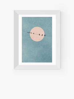 EAST END PRINTS Kubistika 'The Beauty Of Silence' Framed Print, White Frame