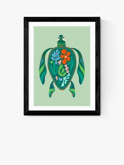 EAST END PRINTS Rachel Lee 'Sea Turtle' Framed Print, Black Frame
