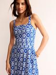 Boden Bridget Ponte Midi Dress, Surf The Web Bloom