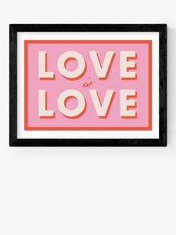 EAST END PRINTS Studio Eleni 'Love is Love' Framed Print, Black Frame