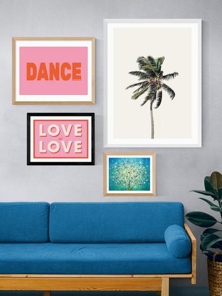 EAST END PRINTS Studio Eleni 'Love is Love' Framed Print - view 2, Black Frame