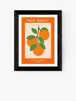EAST END PRINTS Luxe Poster Co. 'Borough Market Fruit' Framed Print, Black Frame
