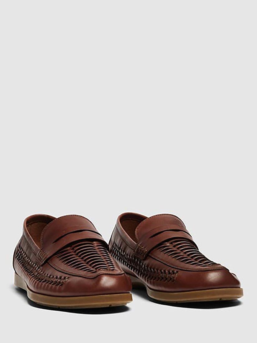 Rodd & Gunn Gisborne Huarache Leather Slip On Loafers, Redwood, 6