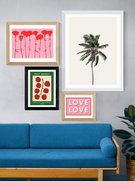 EAST END PRINTS Luxe Poster Co. 'Notting Hill Farmers Market' Framed Print - view 2, Black Frame