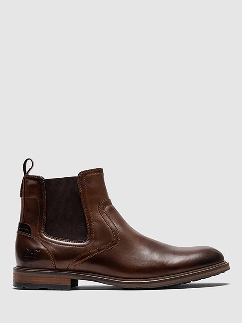 Product image 1 of 8, which shows Rodd & Gunn Dargaville Leather Chelsea Boots, Amaretto, 6