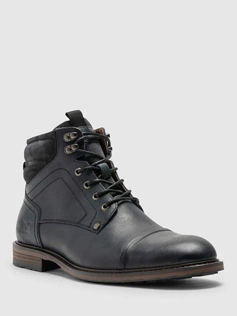 Product image 2 of 6, which shows Rodd & Gunn Dunedin Leather Military Boots, Onyx Wash, 8