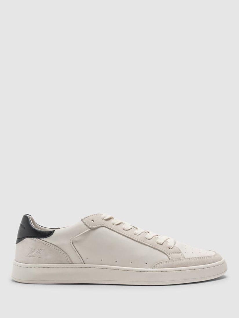 Product image 1 of 9, which shows Rodd & Gunn Sussex Street Leather Lace-up Trainers, Chalk, 6