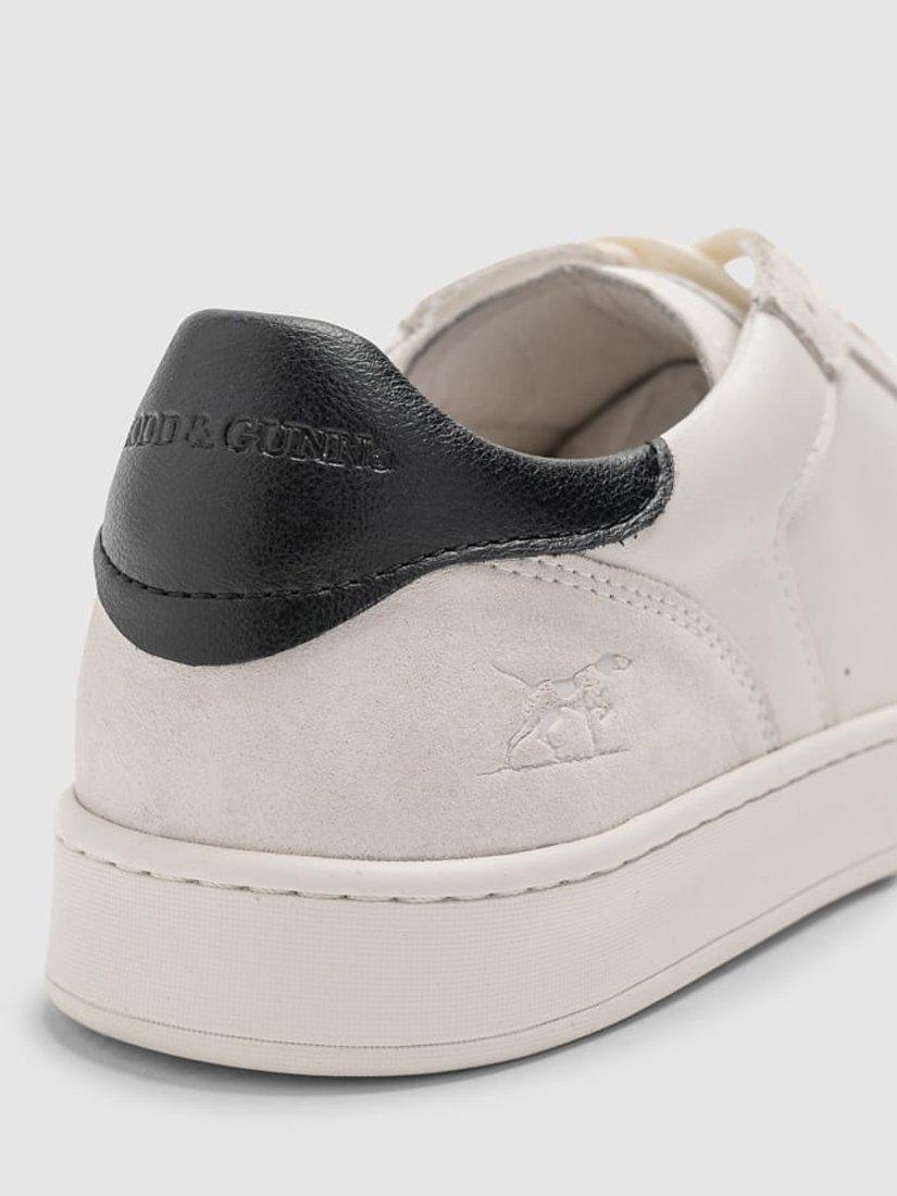 Product image 6 of 9, which shows Rodd & Gunn Sussex Street Leather Lace-up Trainers, Chalk, 6