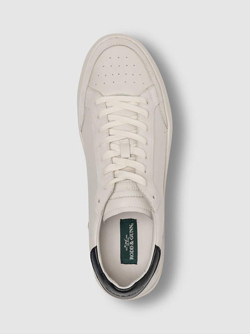 Product image 7 of 9, which shows Rodd & Gunn Sussex Street Leather Lace-up Trainers, Chalk, 6