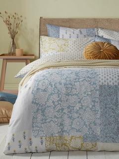 Laura Ashley Laurissa Patchwork Double Duvet Cover, Multi