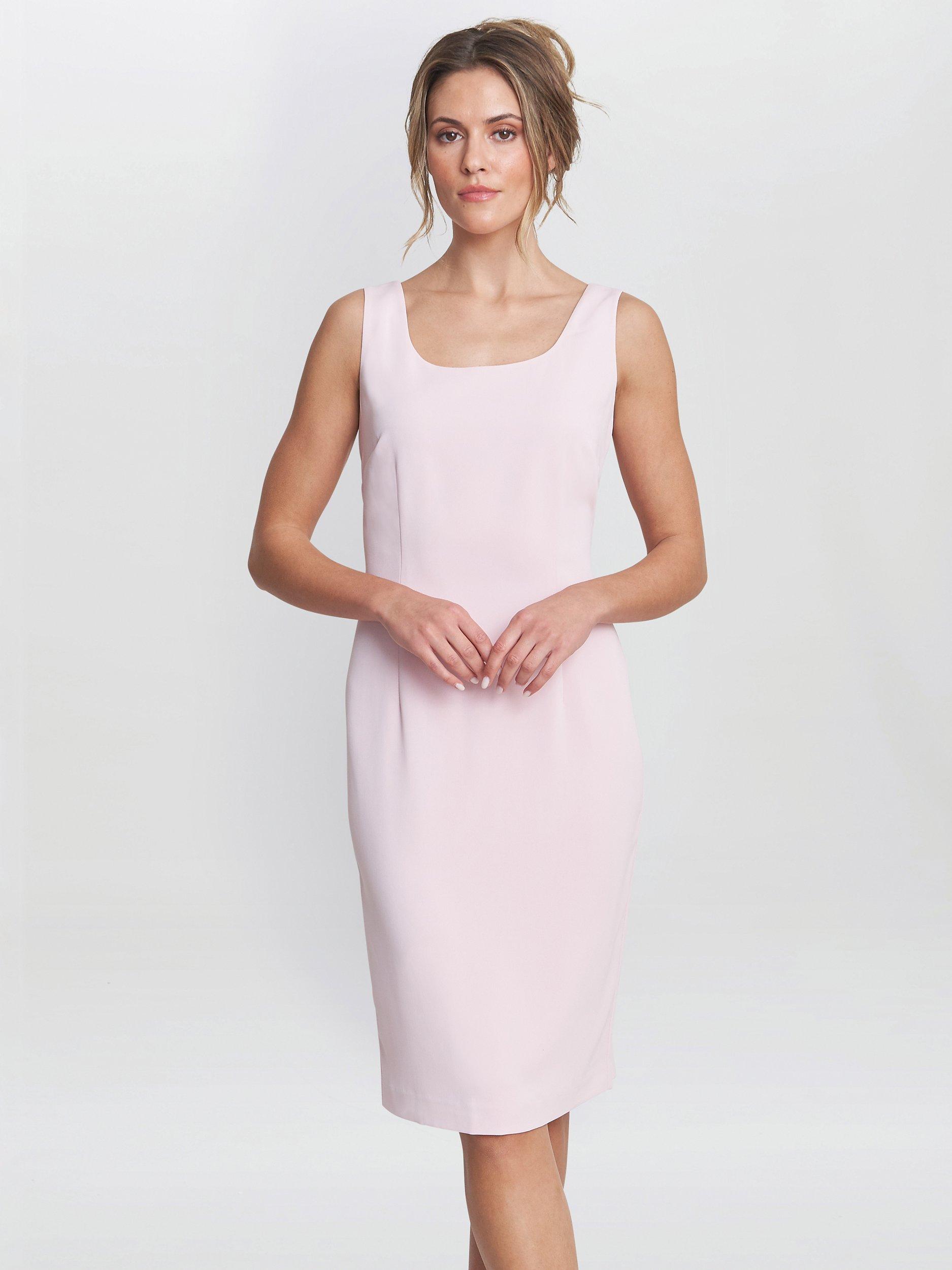 Product image 4 of 6, which shows Gina Bacconi Corinne Stretch Crepe Dress & Jacket, Potpourri Pink, 20