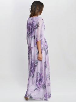 Gina Bacconi Caroline Overlay Sleeves Maxi Dress, Multi - view 2, Multi