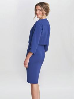 Gina Bacconi Corinne Stretch Crepe Dress & Jacket - view 2, Navy