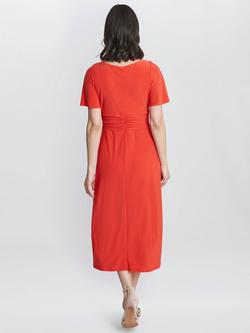 Gina Bacconi Frieda Midi Jersey Dress, Orange - view 2, Orange
