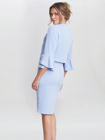 Gina Bacconi Melissa Stretch Crepe Dress & Jacket - view 2, Nordic Blue