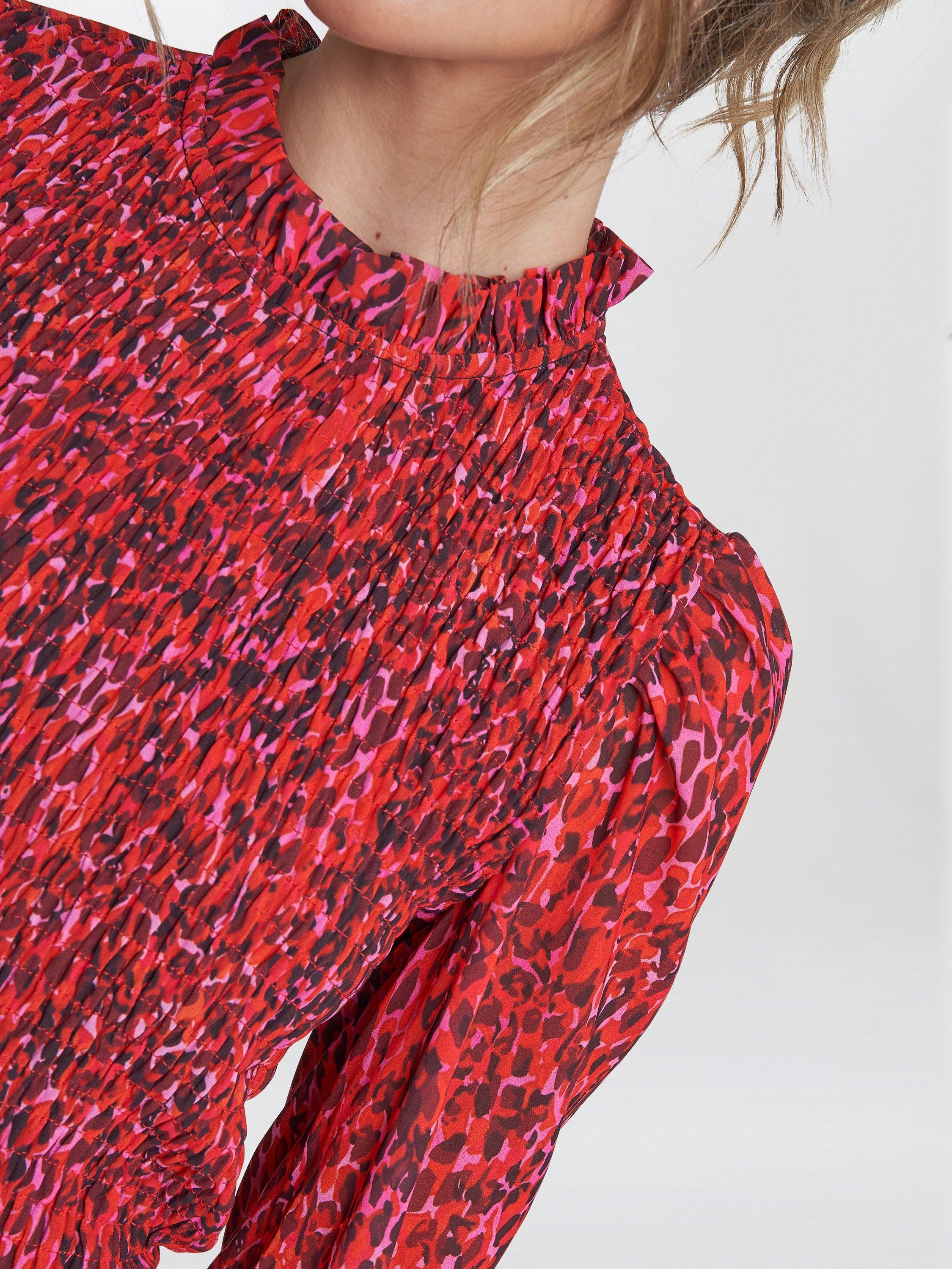 Product image 5 of 6, which shows Gina Bacconi Thea Abstract Print Maxi Dress, Red, S