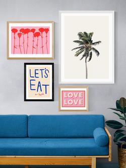 EAST END PRINTS SimplyExtraJordanary 'Let's Eat' Framed Print - view 2, Black Frame