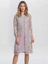 【海外限定】GinaBacconiドレス☆Clarabelle Mock Lace Jacket C Clarabelle Mock Lace Jacket And Crepe Dress – Gina Bacconi
